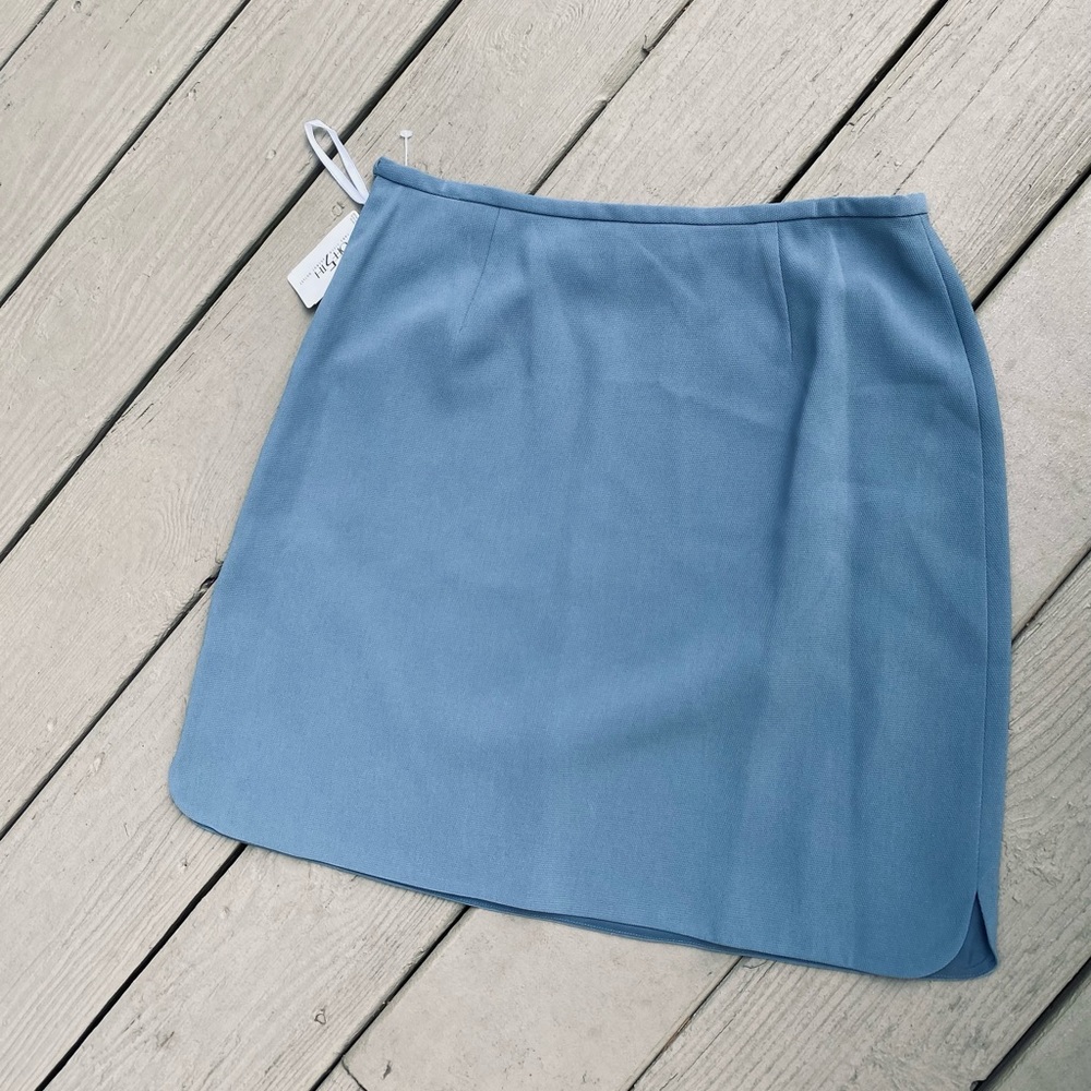 NWT Kenar Studio - Woman’s slate blue color mini pencil skirt, Size: 12